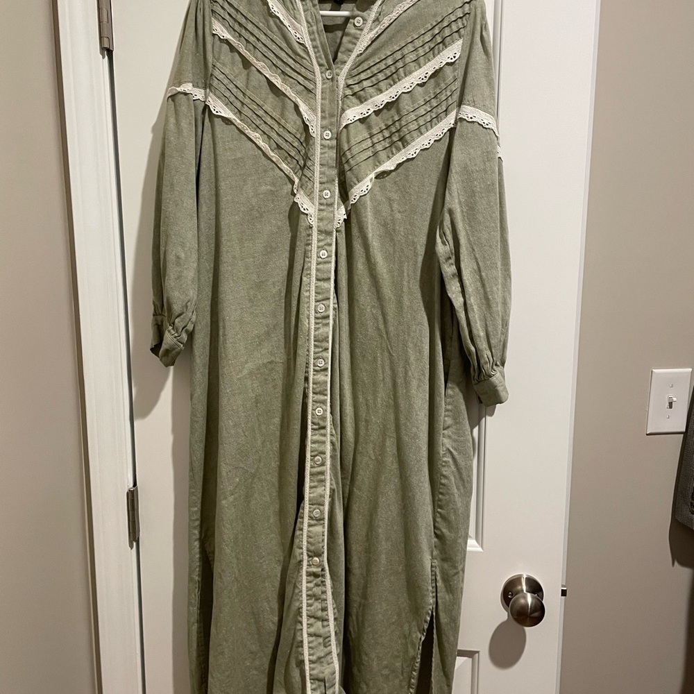 Pomander Place Olive Long Sleeve Dress